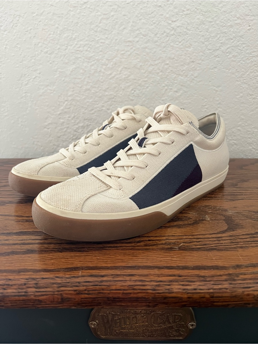 Rothy’s BlackBerry Block Lace Ups Lace Up Sneakers Off-White Blue Purple 9